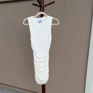 Chic Cream Sleeveless Mini Dress